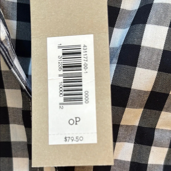 Banana Republic Riley Navy and White Gingham Casual Button Down Shirt 0p - Picture 3 of 5